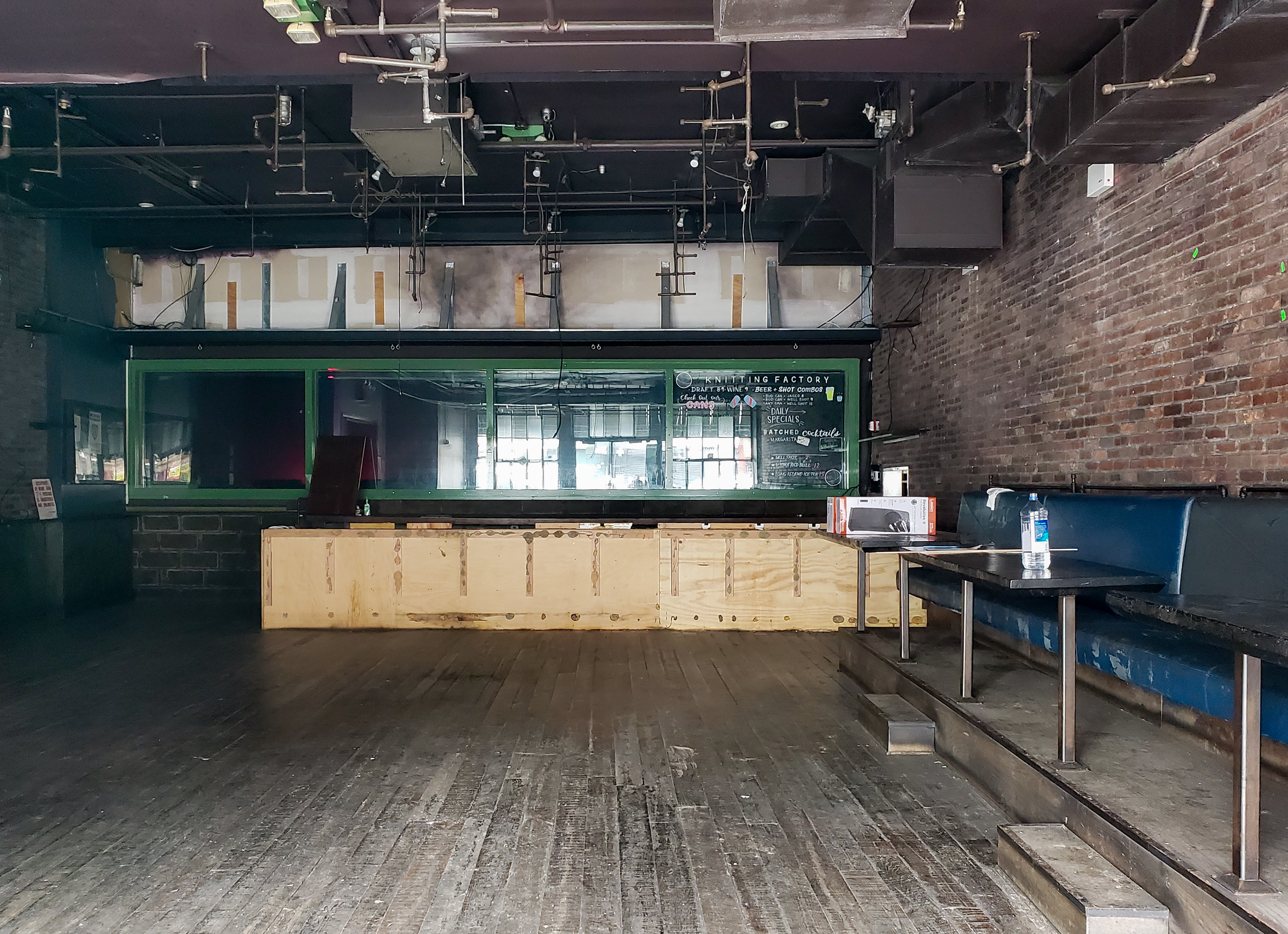 glimpse of bar and seating