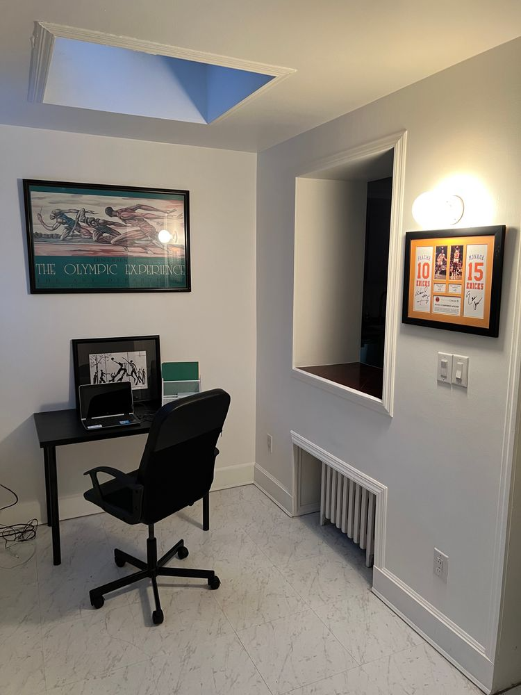 office with tile floor