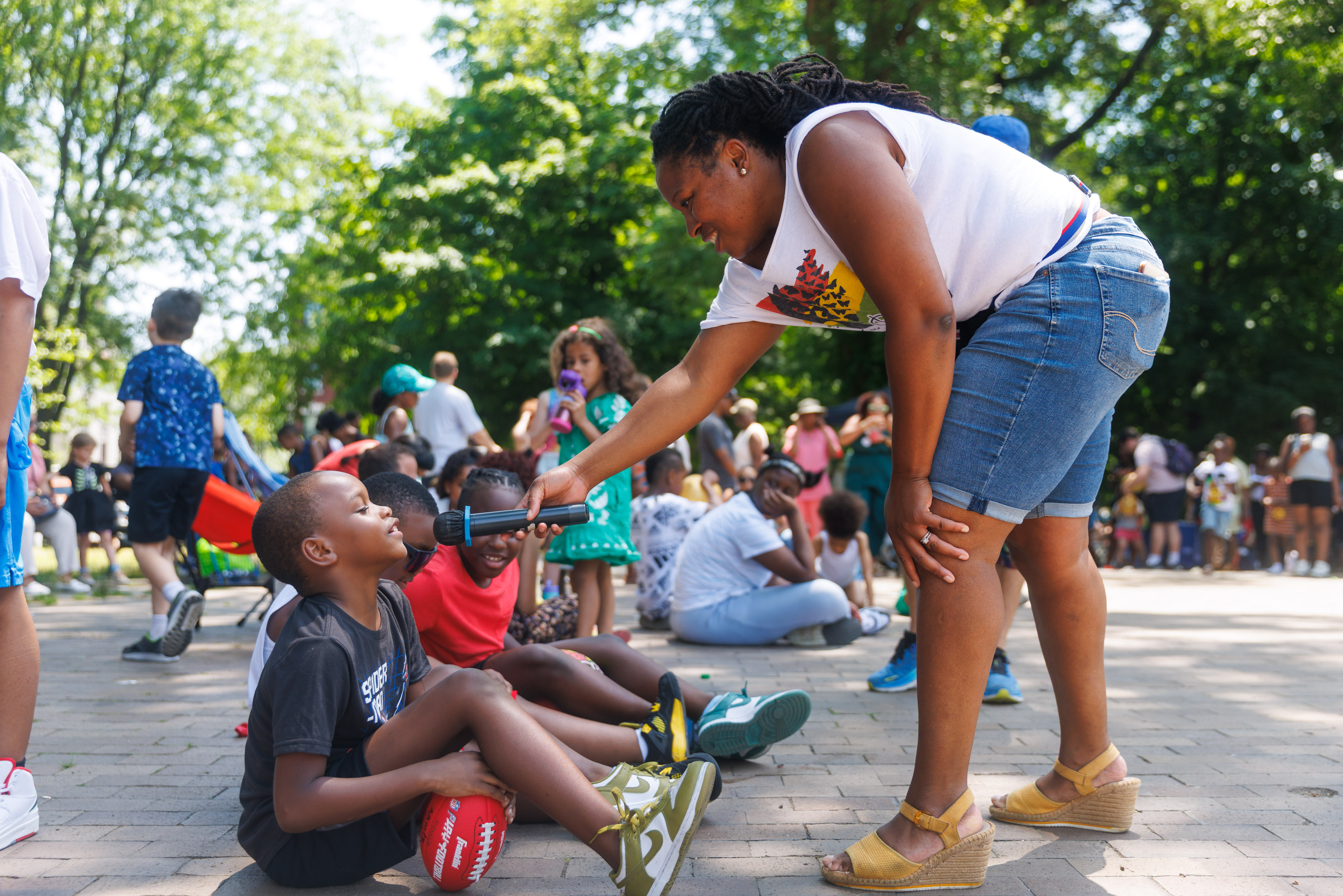 juneteenth - children at a juneteenth celebration at the brooklyn childrens museum