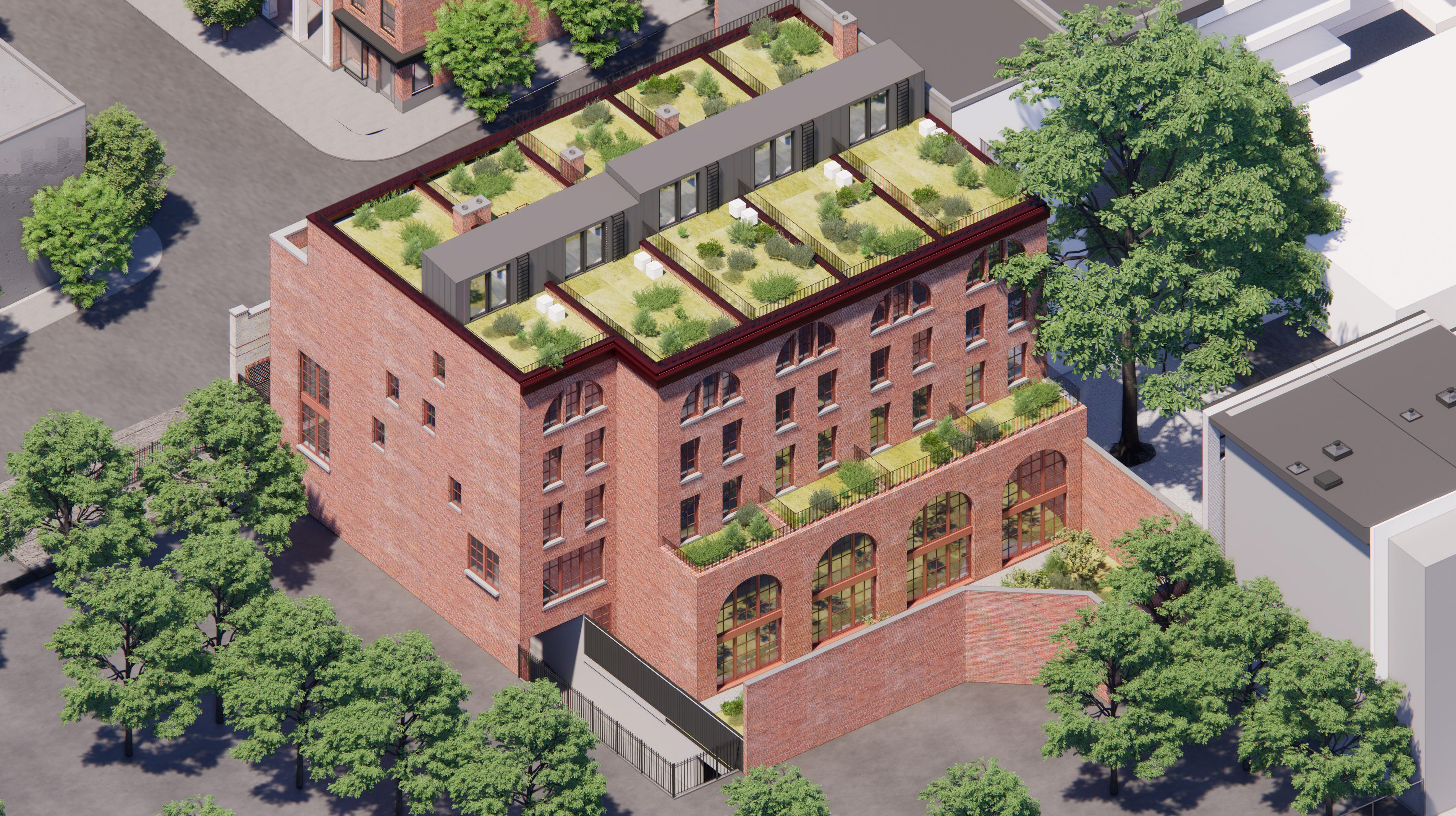 rendering showing roof decks