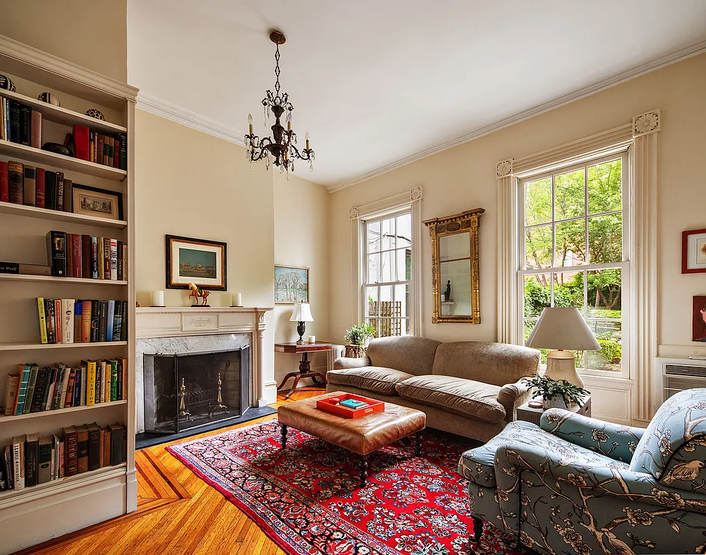 brooklyn heights parlor with a mantel