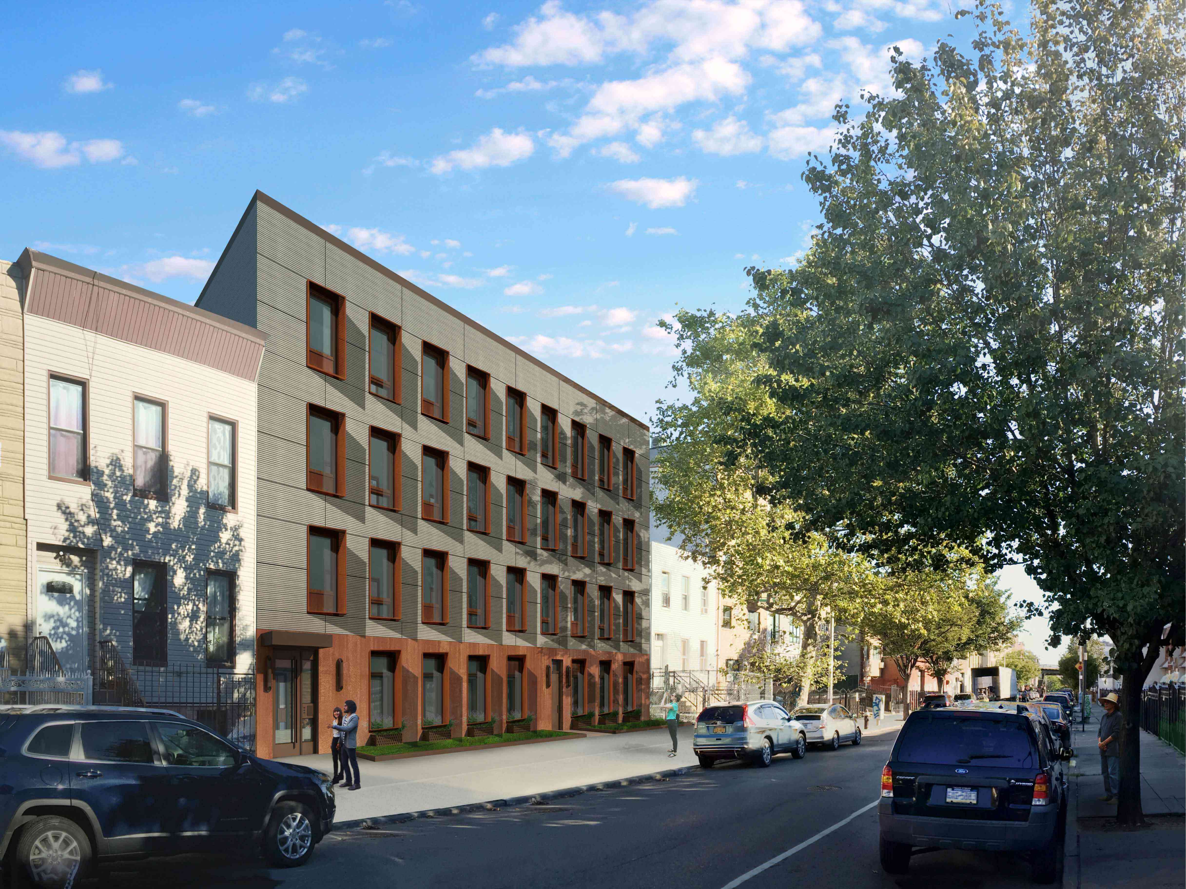 affordable housing - rendering of a four story residential building