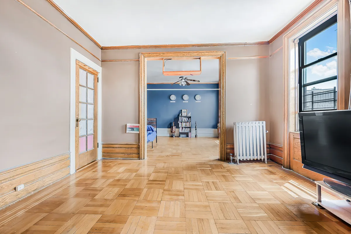 dining room with view into living room