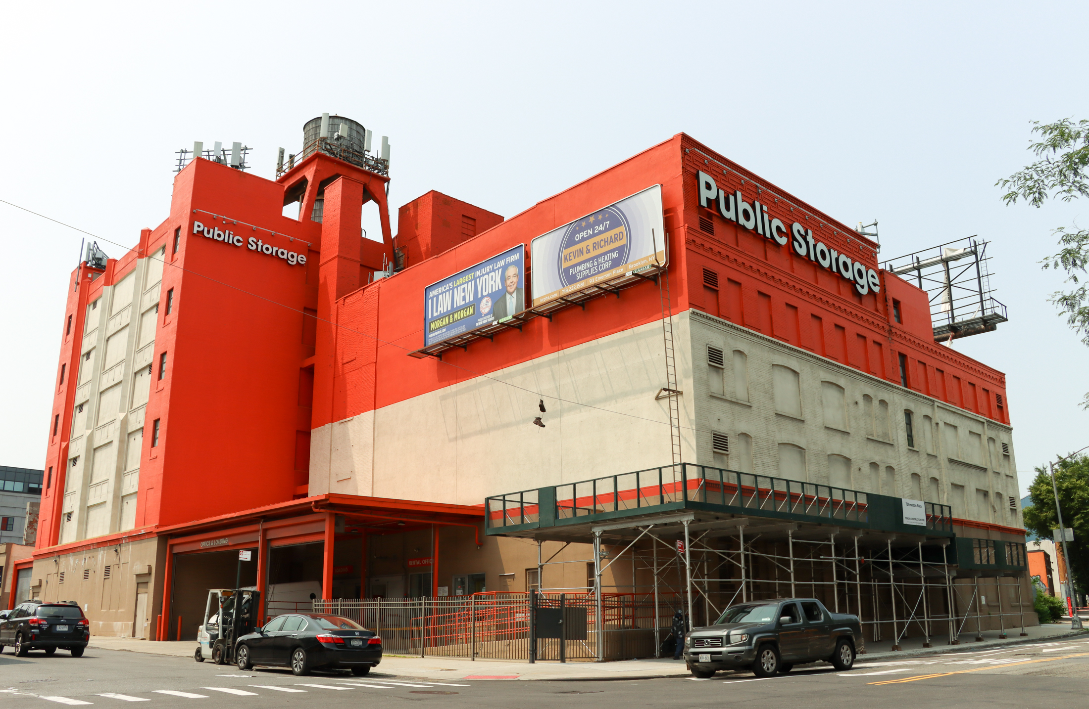orange painted building