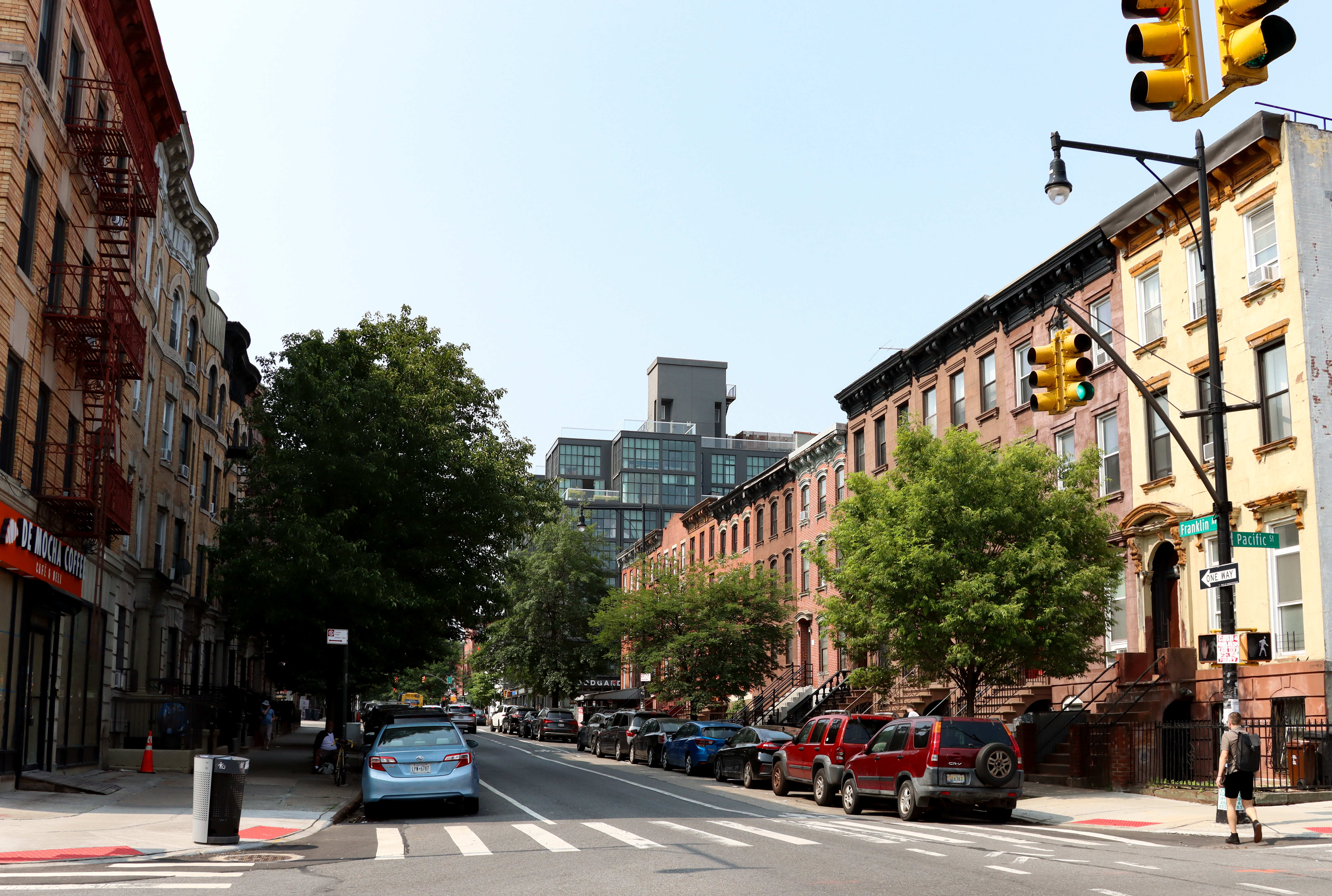 brooklyn - view of old and new housing in crown heights