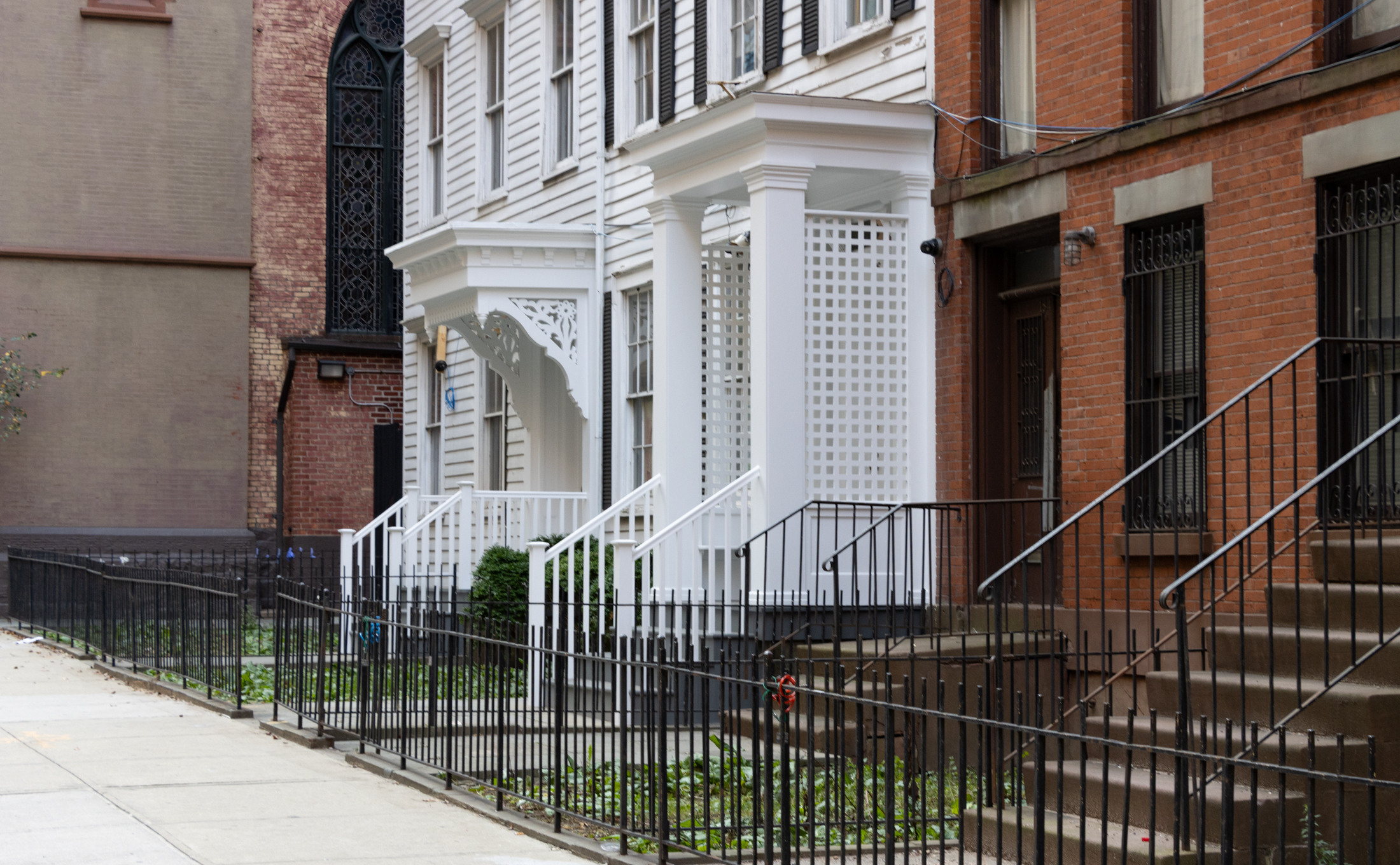 repaired stoops on wood frame houses