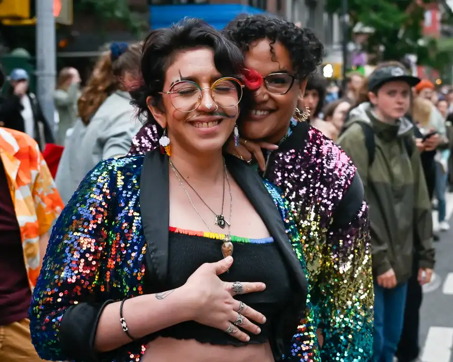 Thousands line Fifth Avenue in Park Slope to cheer on the Brooklyn Pride Parade.