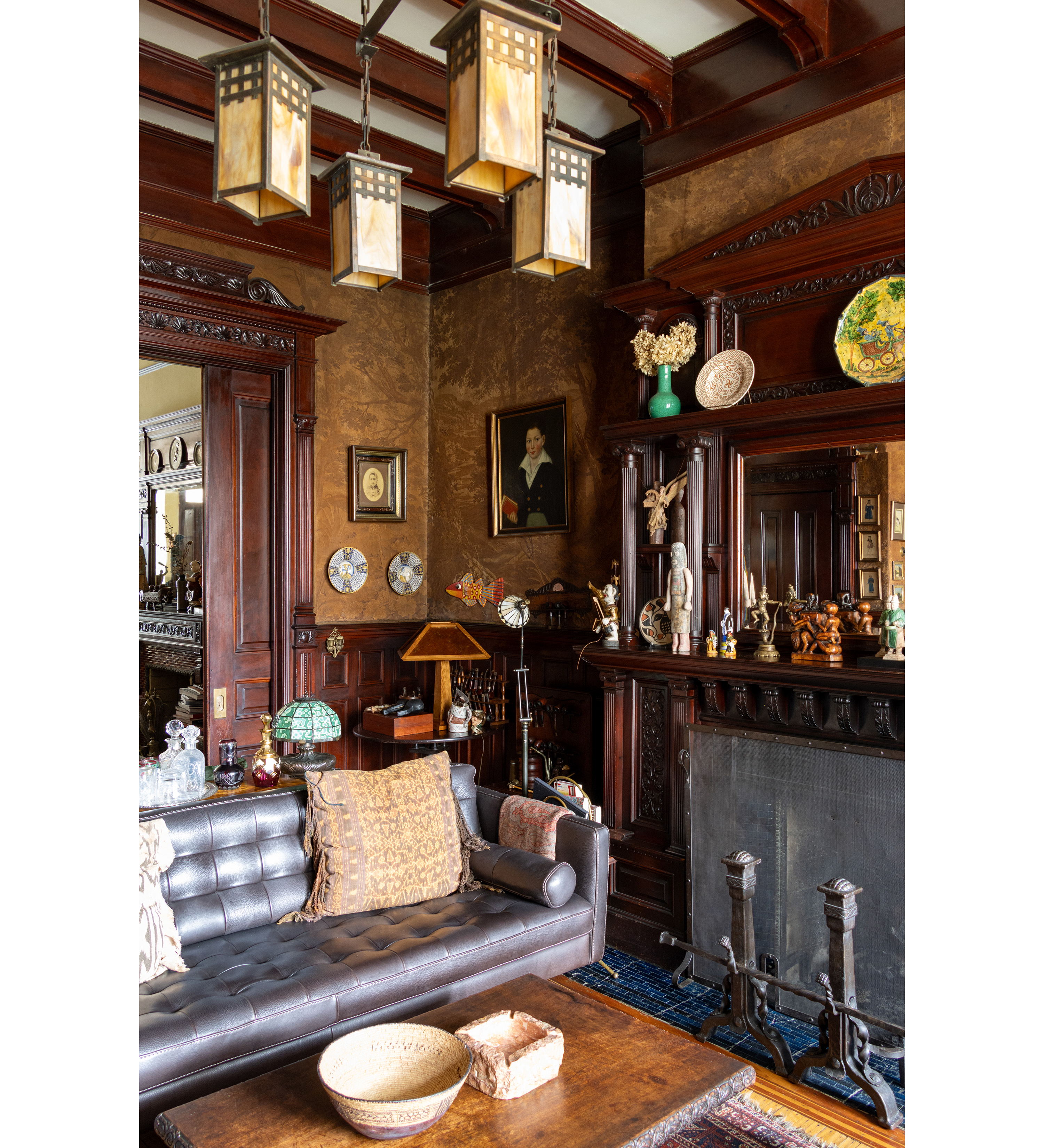 rear parlor with mantel