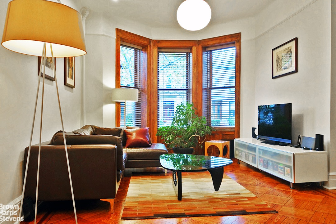 living room with wood floor