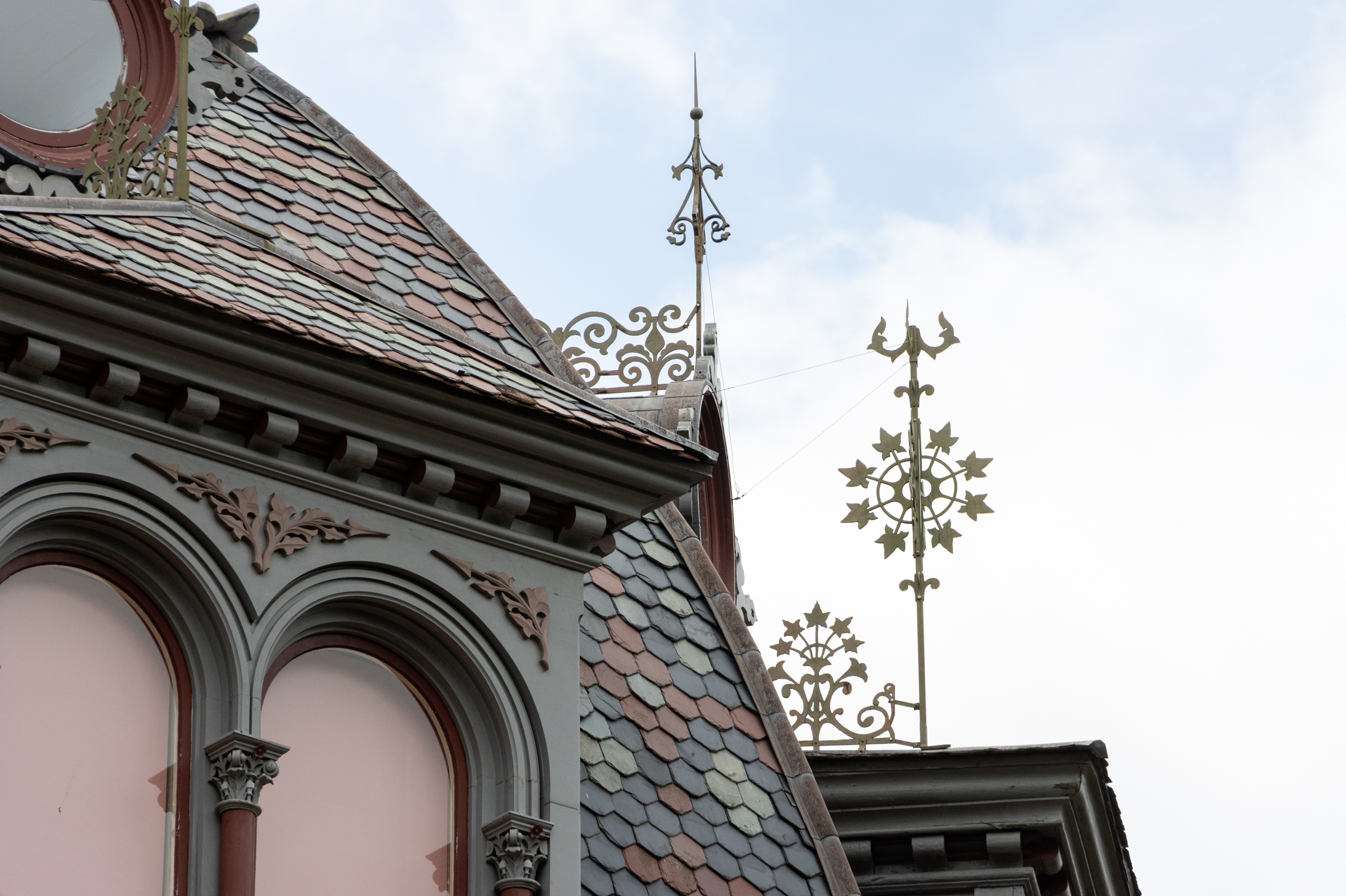 iron cresting on the roof