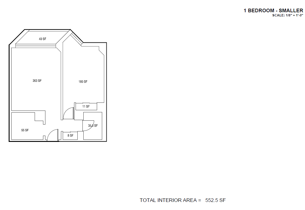 one bedroom floor plan