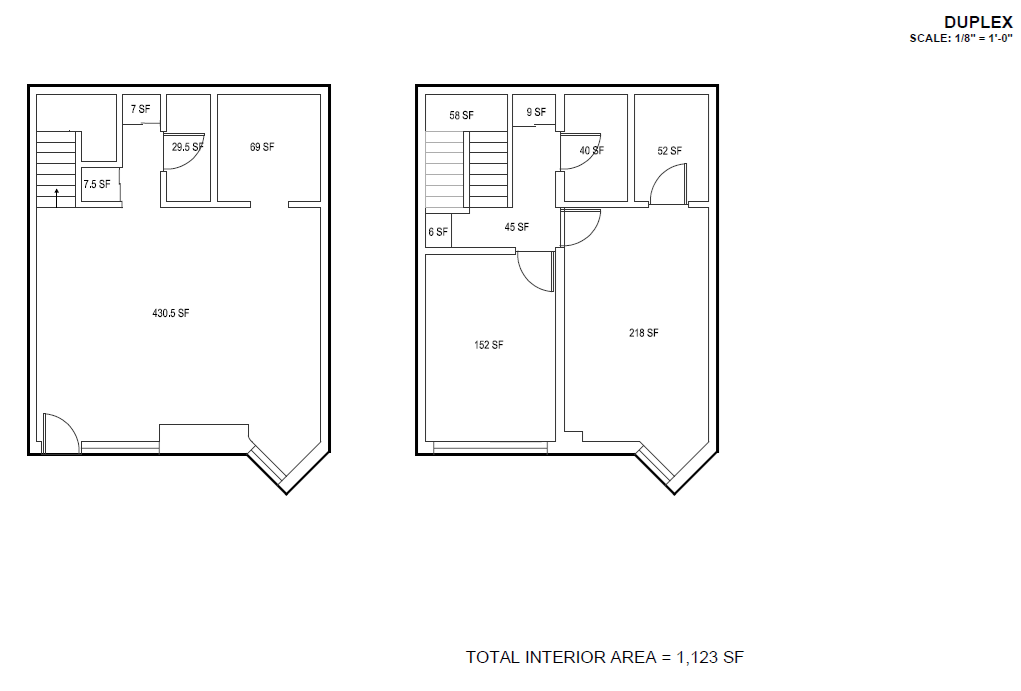 duplex floor plan