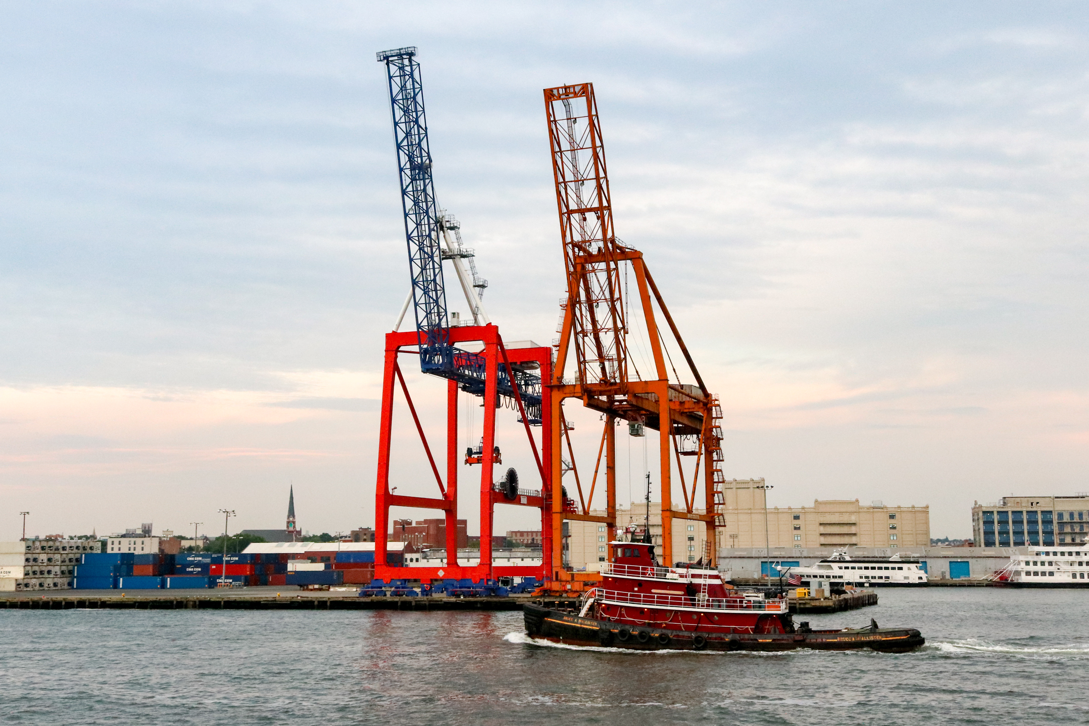 brooklyn - cranes along the brooklyn waterfront