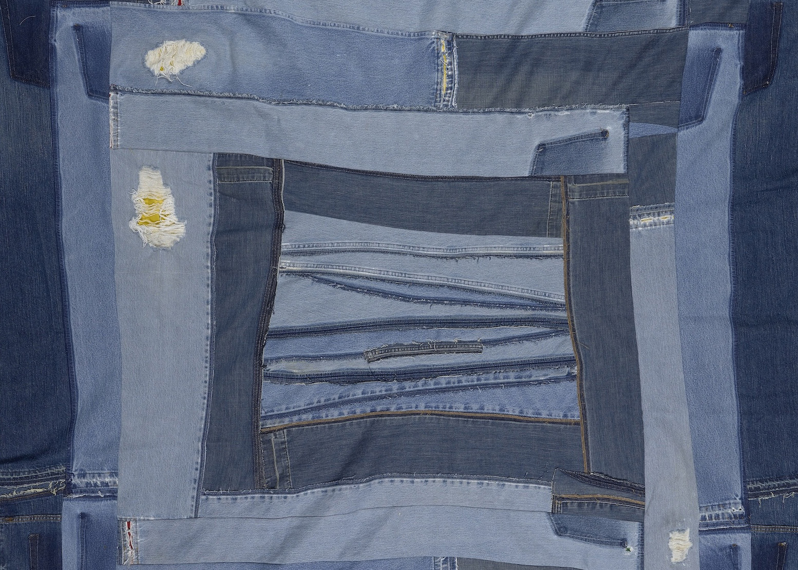 a quilt using denim