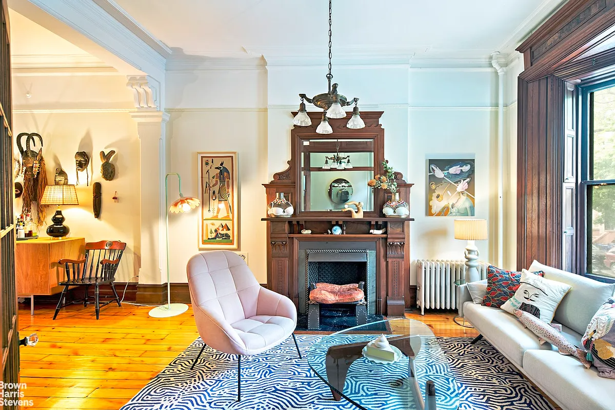 park slope - parlor with a wood mantel