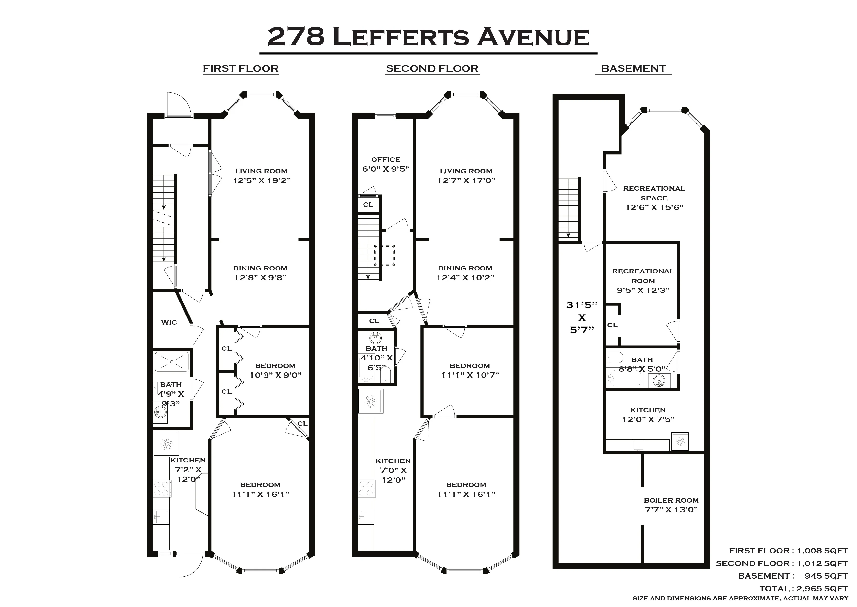 floorplan of three-story house