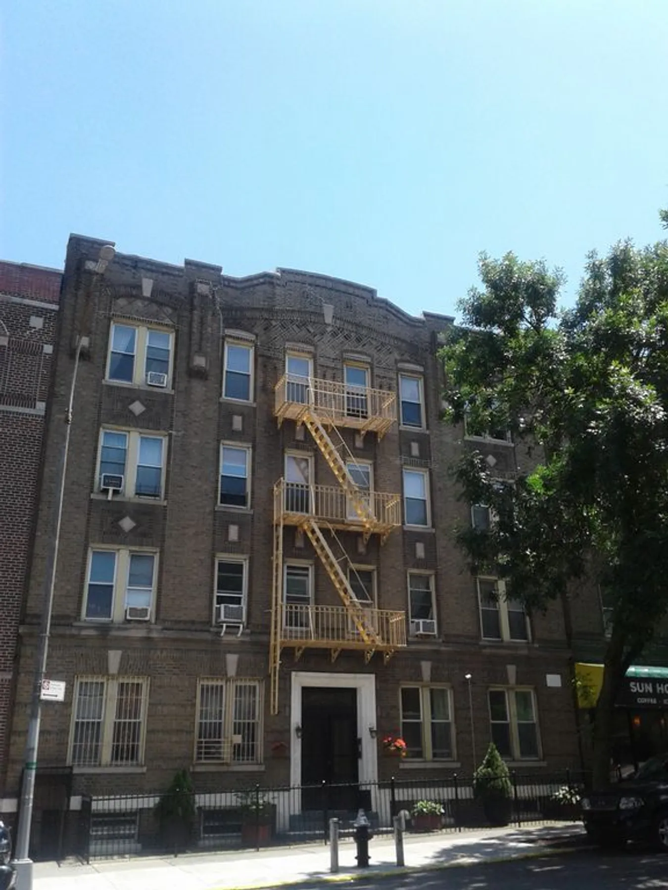 four story brick building