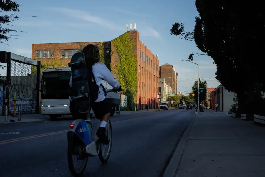 person riding a bike