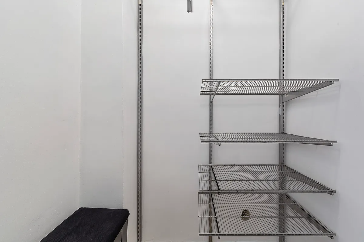 closet with shelf system