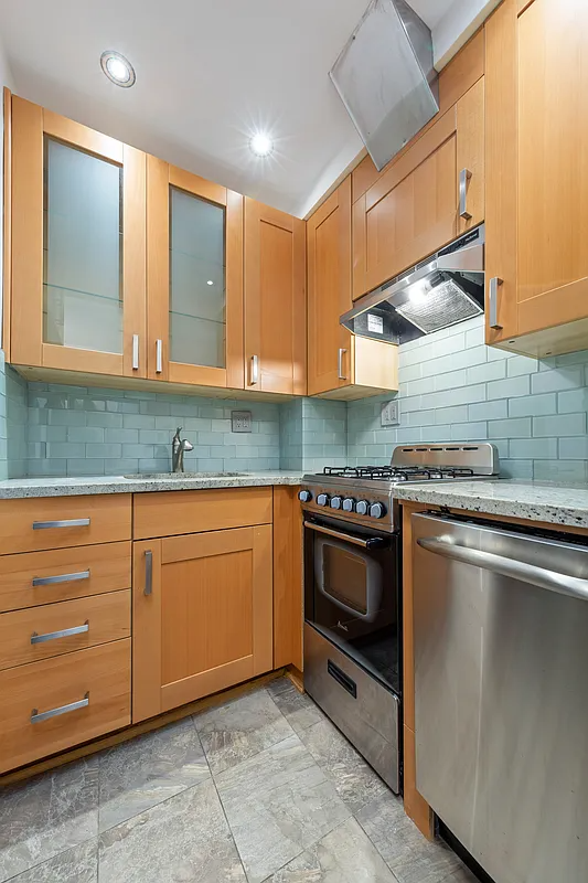kitchen with wood cabinets and a stainless steel appliances
