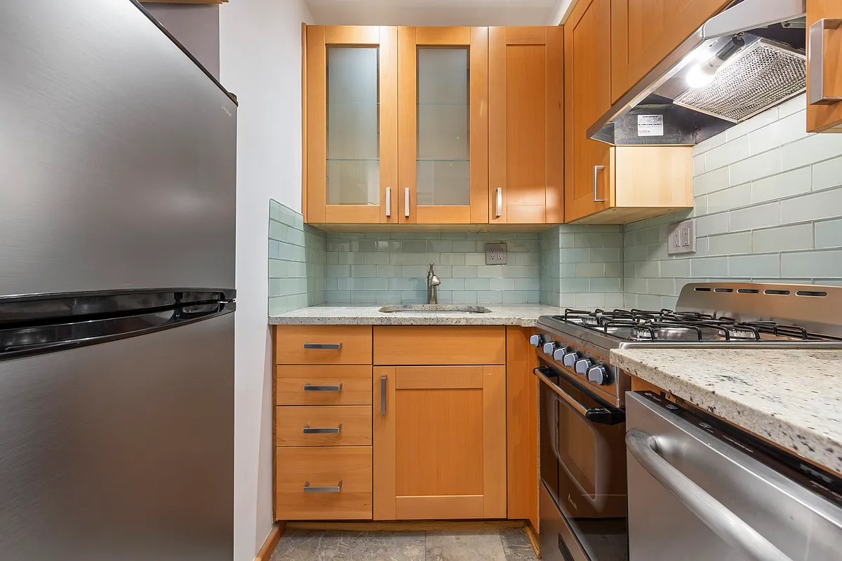 kitchen with wood cabinets and a stainless steel appliances