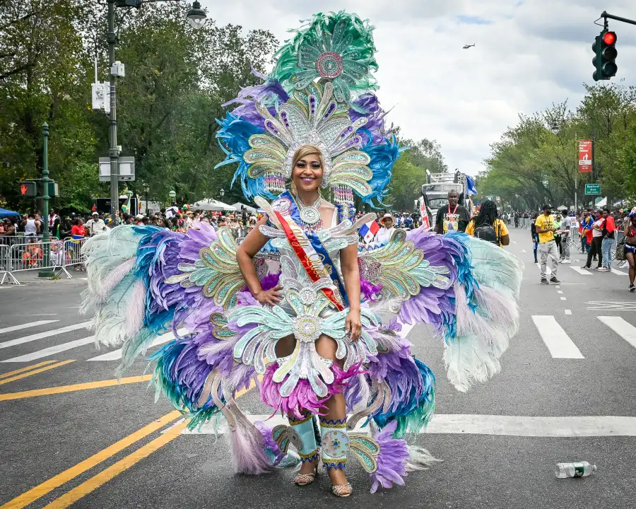 person in a vibrant costume
