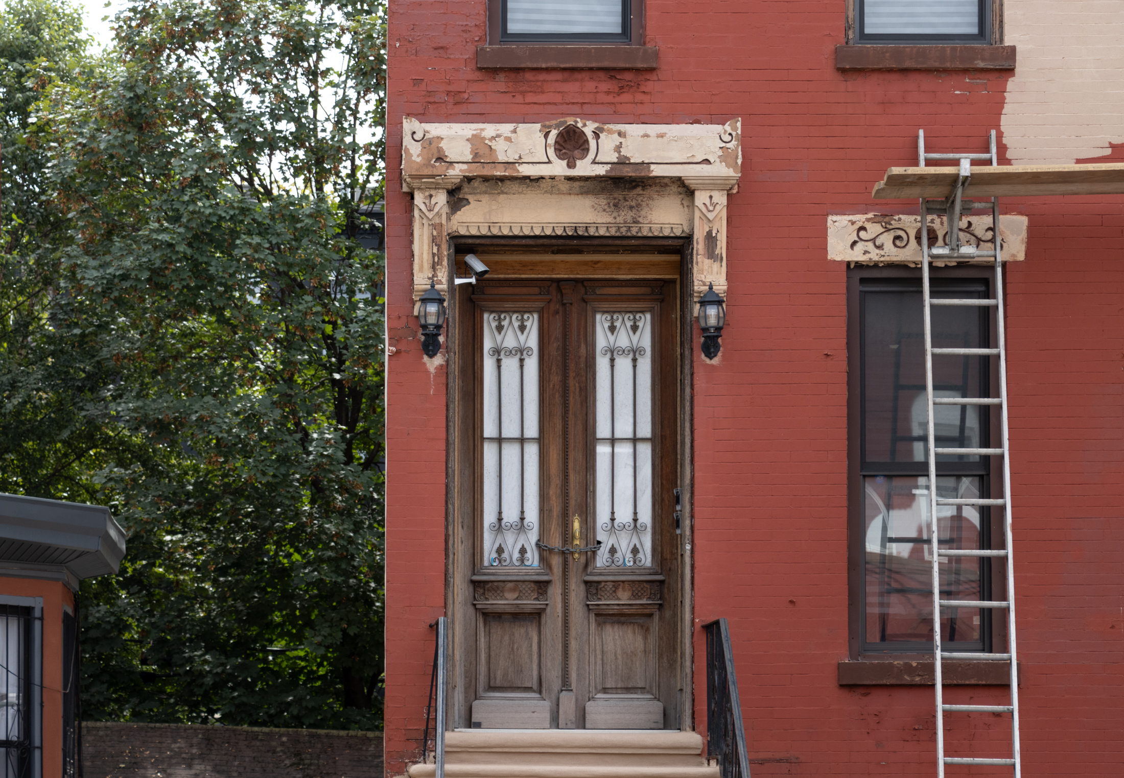 ladder against a house