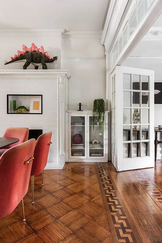 dining room with french doors to living room