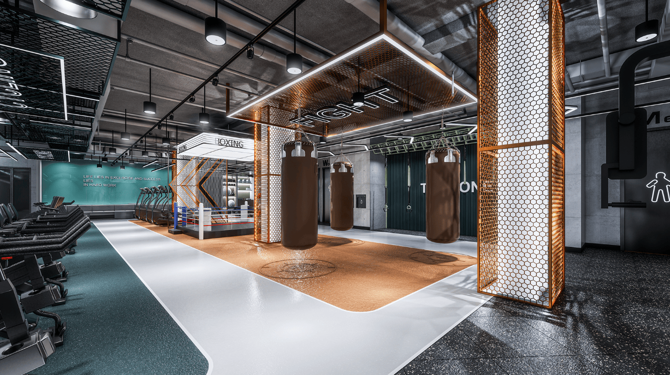a gym with equipment at 20 rockwell place