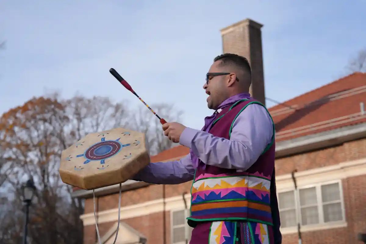 person with a drum