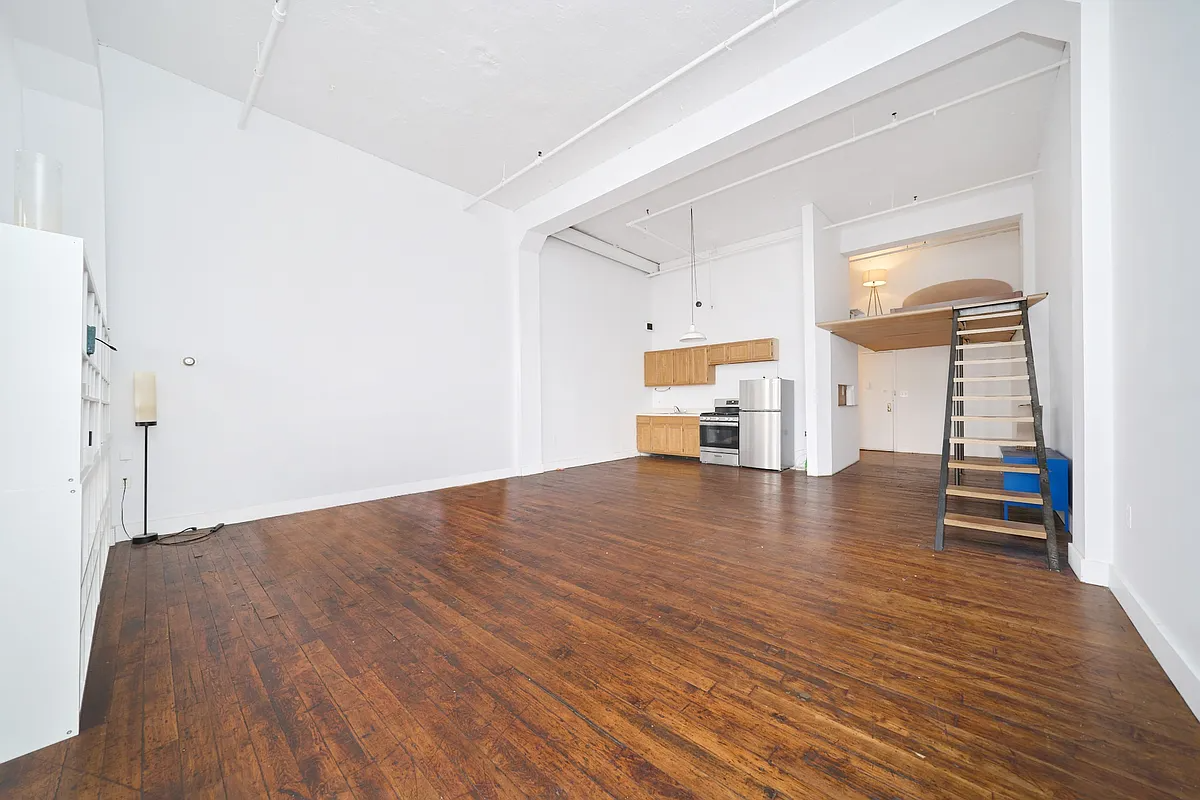 living space with lofted bedroom