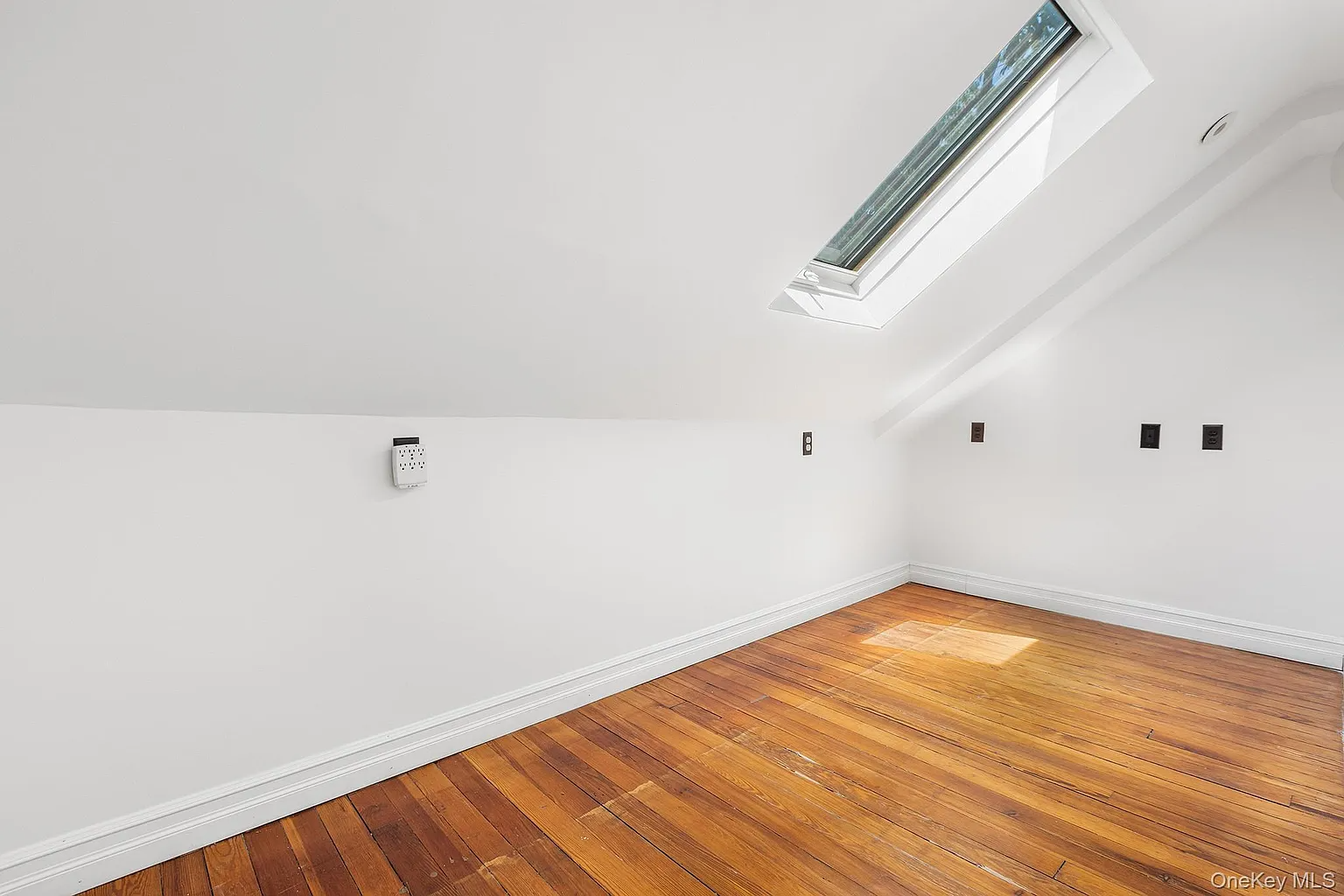 top floor room with a skylight