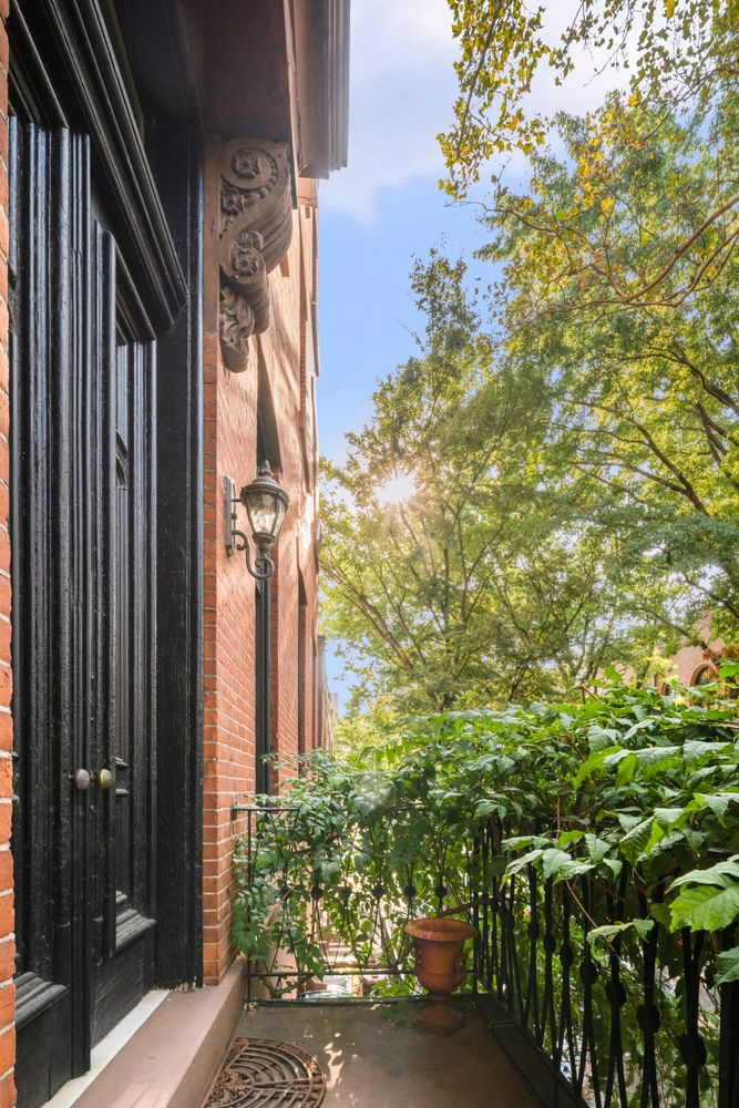 front doors to building painted black