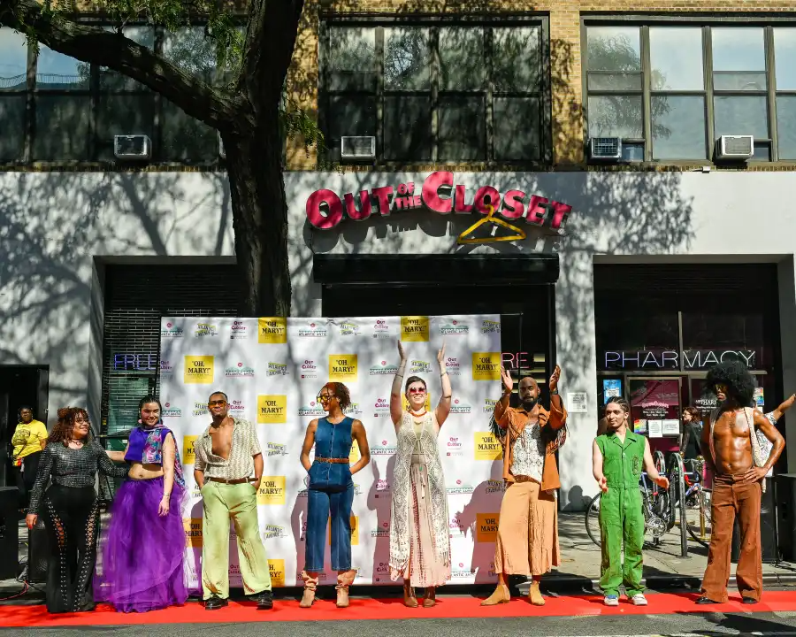 people lined up showing off fashion