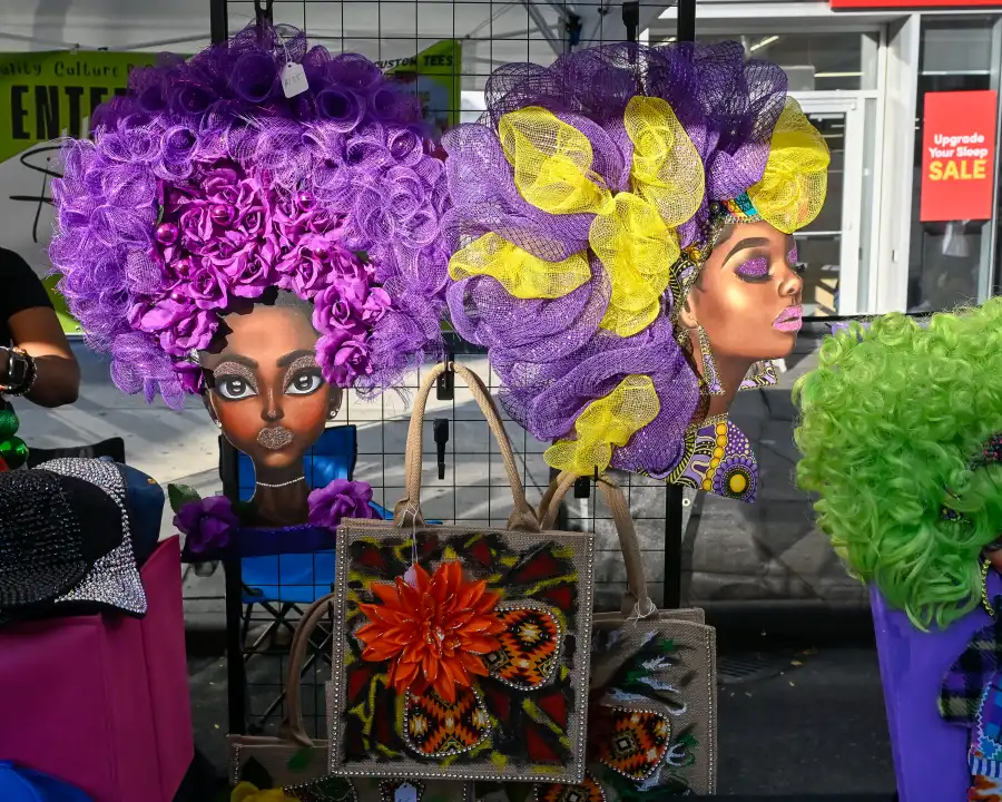 display of decorative goods for sale