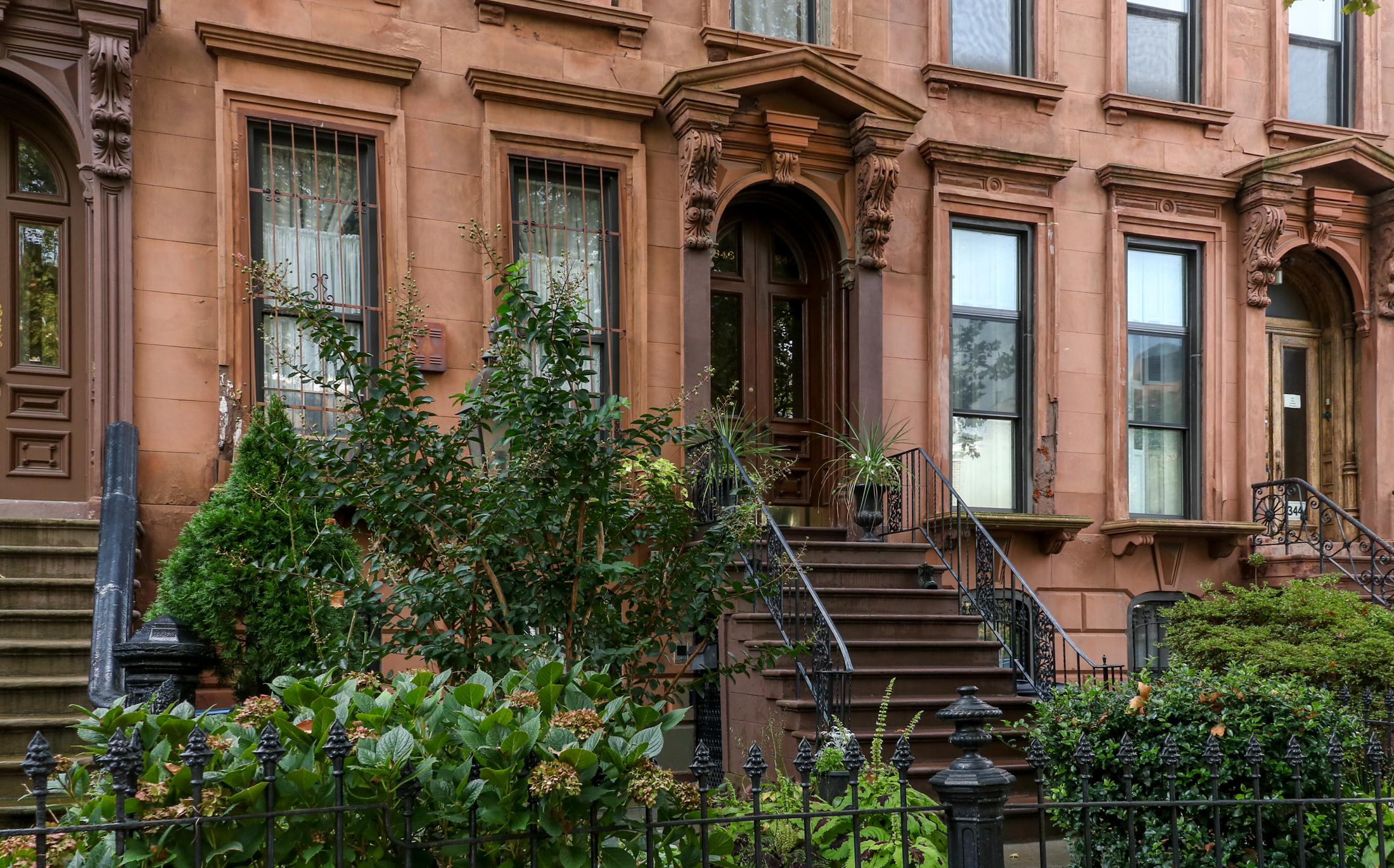 row of brownstones
