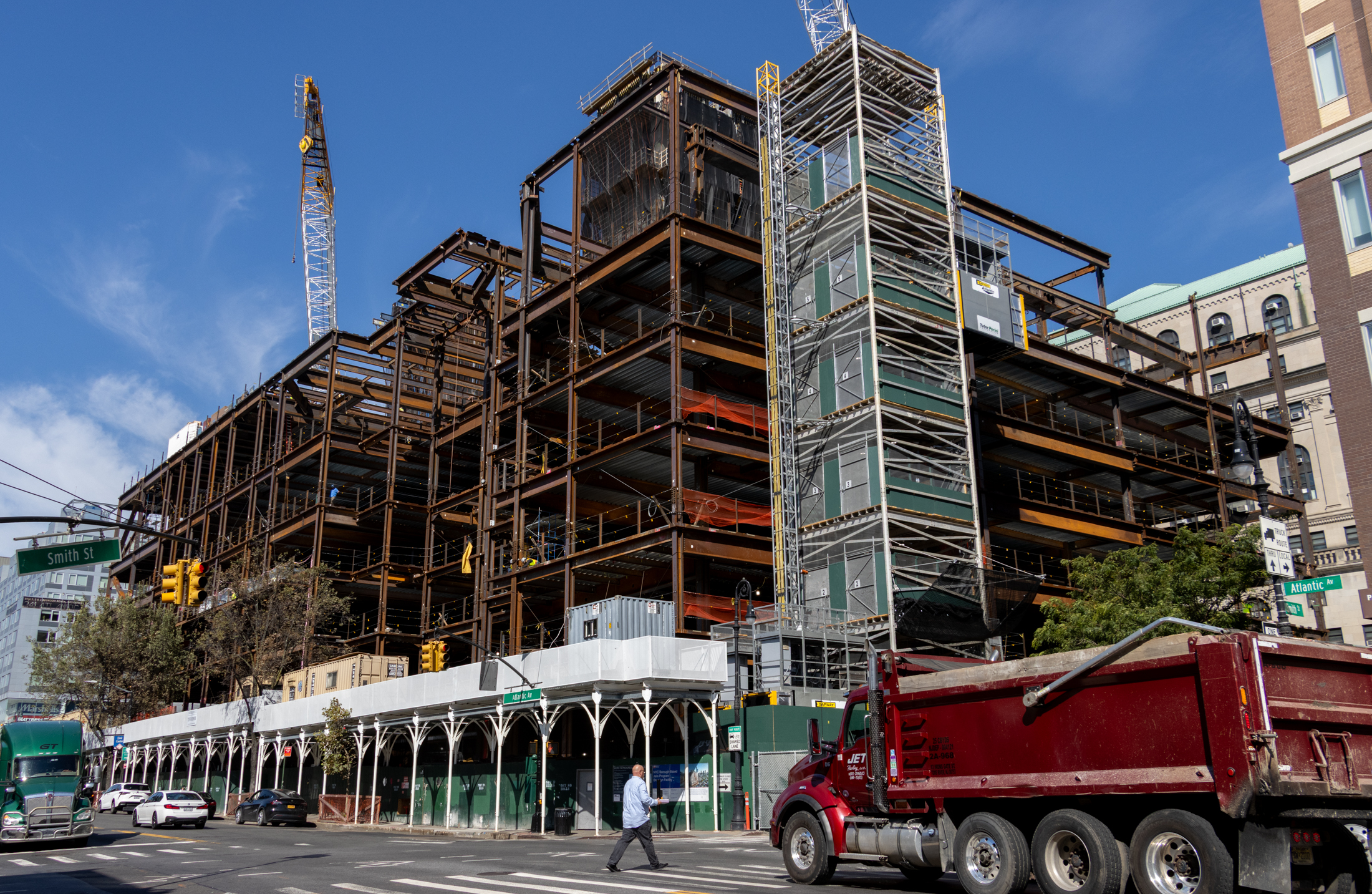 framework of the jail rising