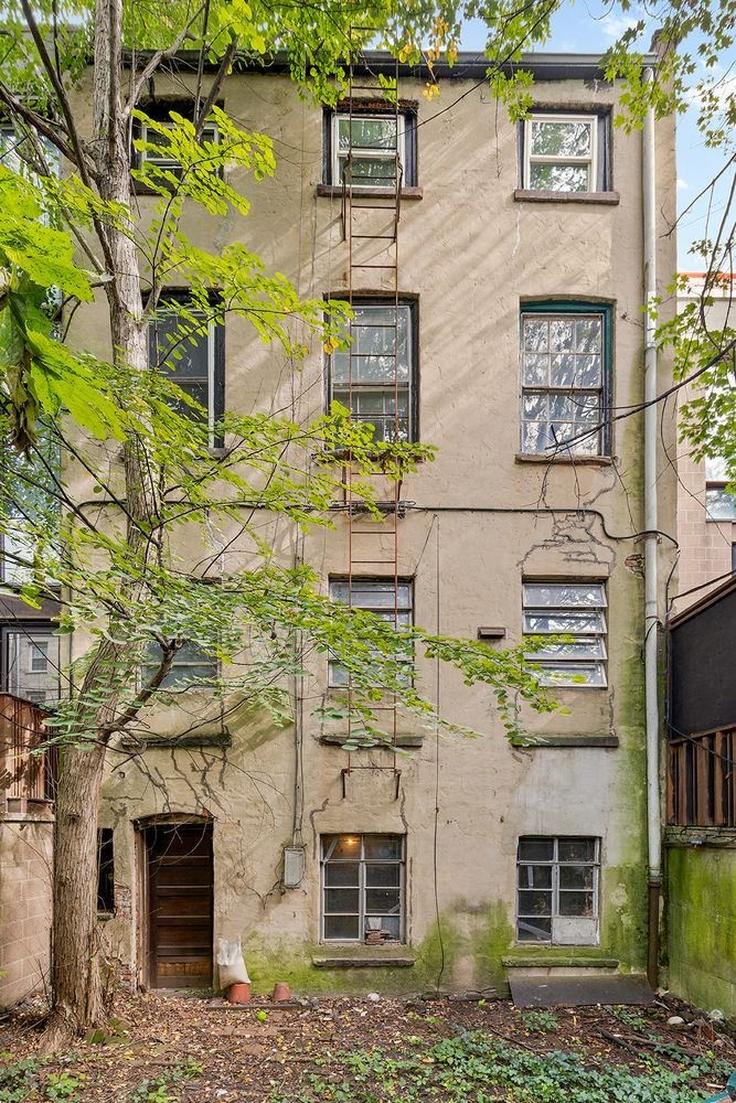 rear facade with stucco finish