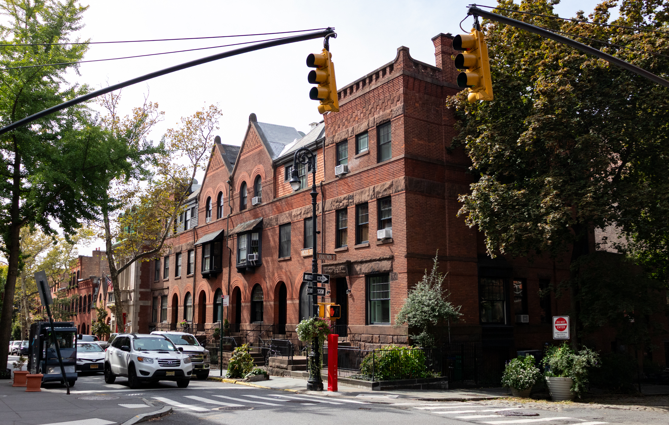 brick row of houses