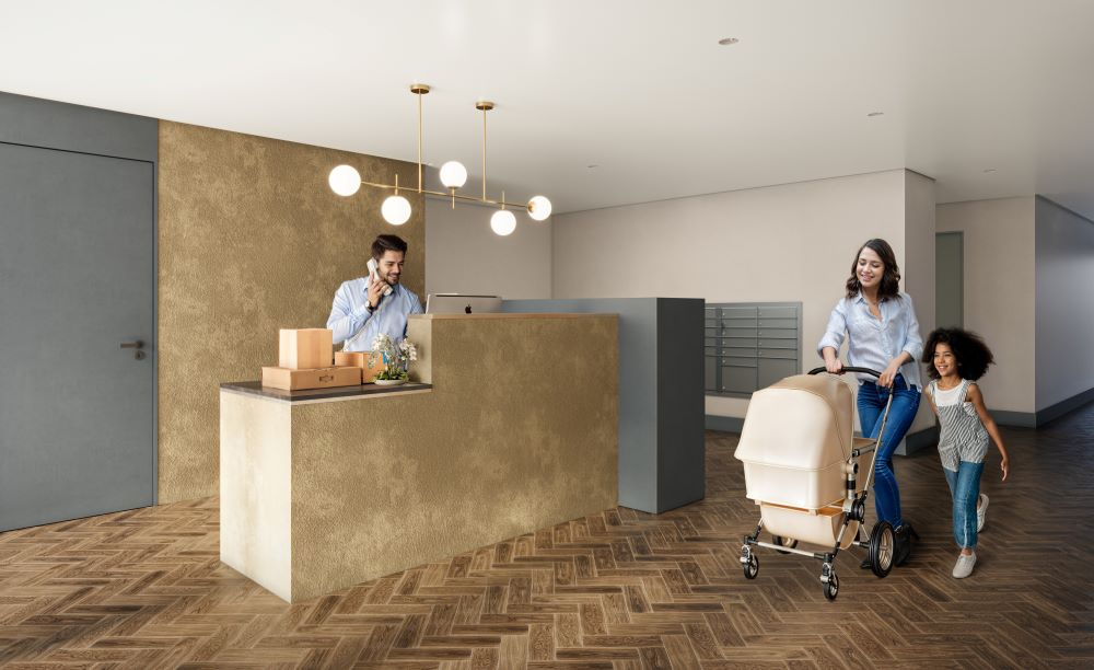lobby with reception desk