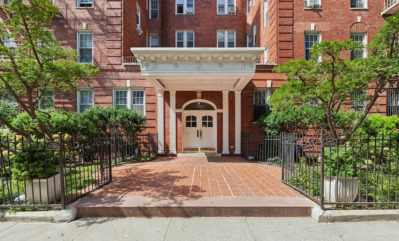 red brick exterior of the building