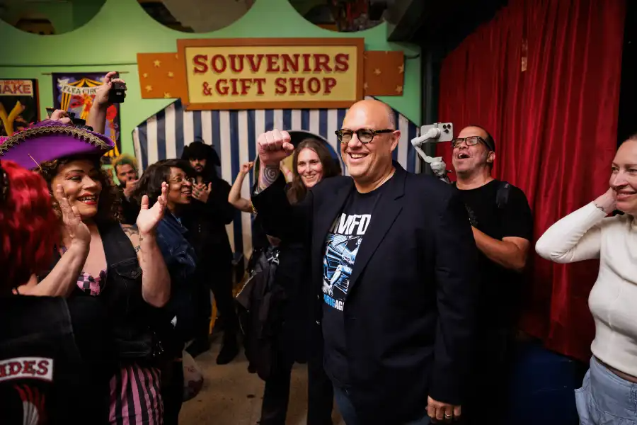 Council MemberJustin Brannan received a warm welcome at the party.