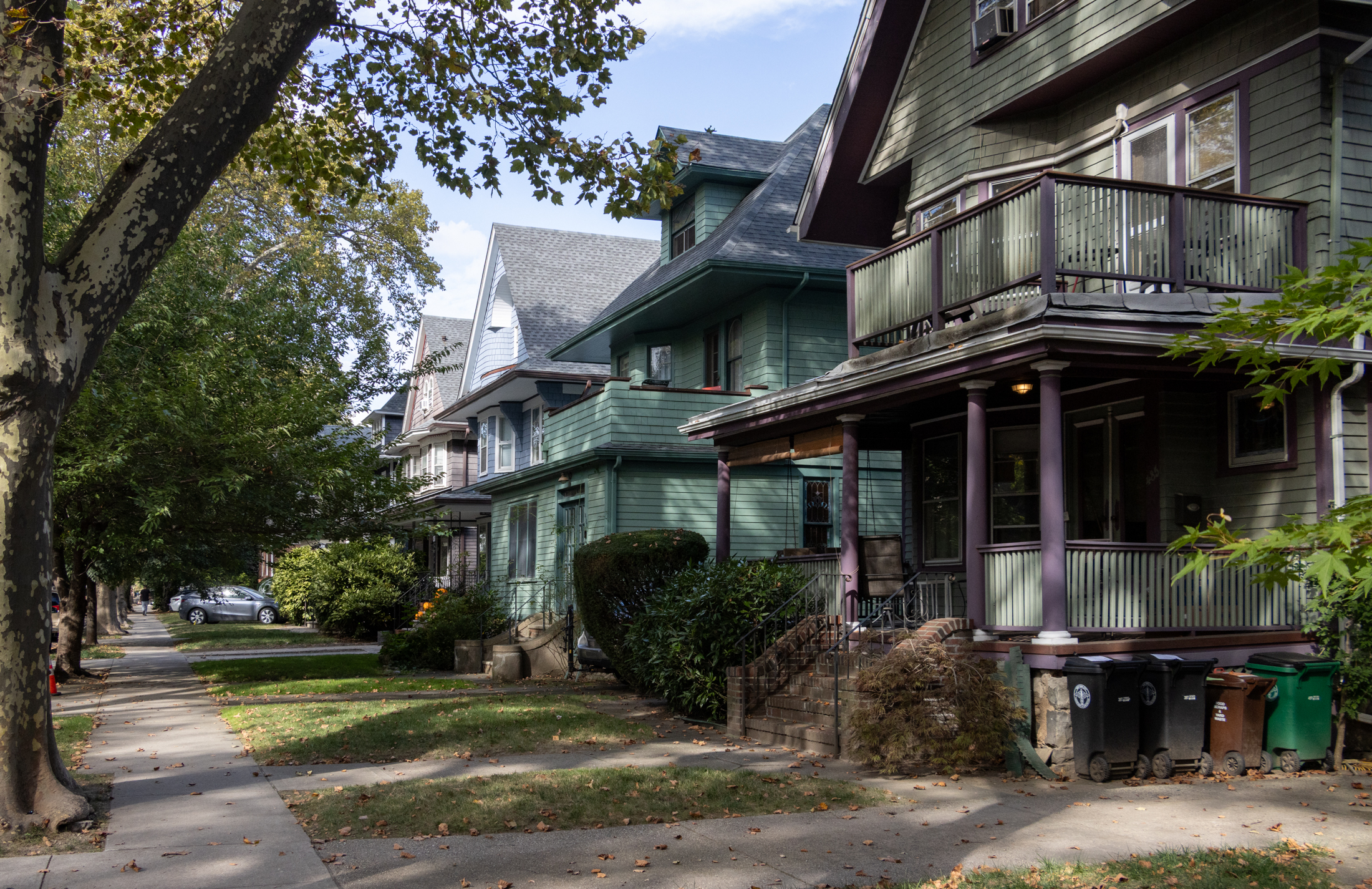 a row of standalone houses