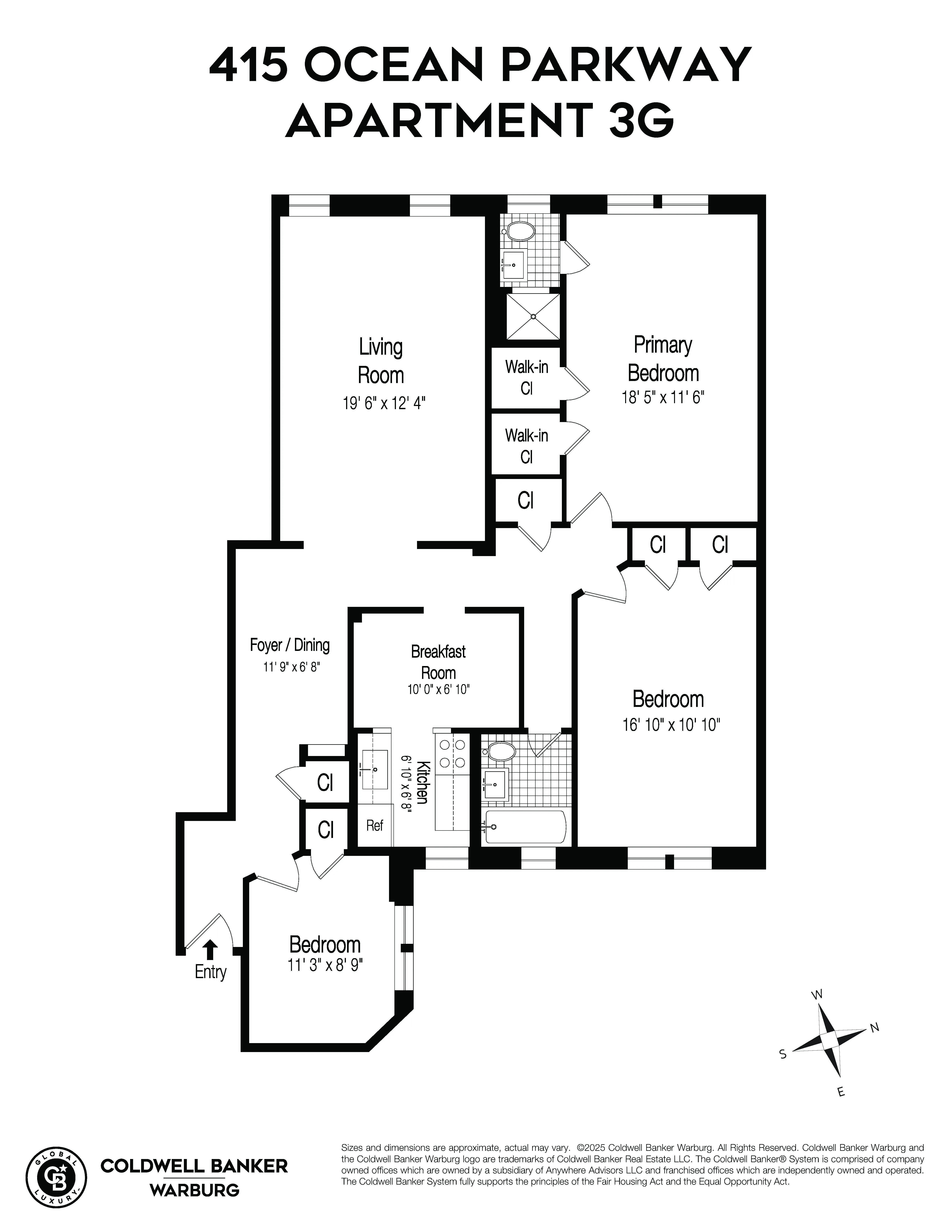 floorplan with three bedrooms