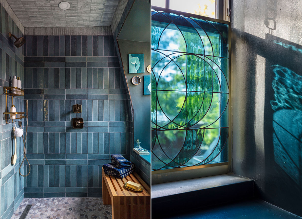 blue bathroom