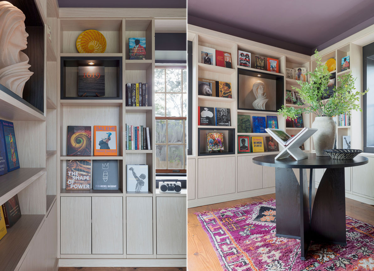 library with shelves of books
