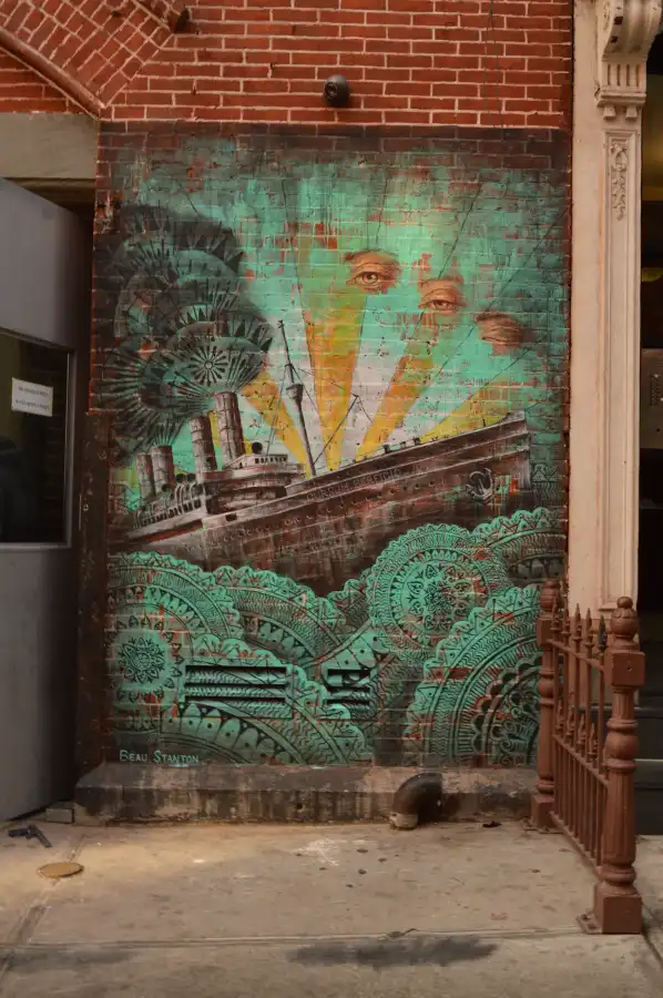 ship mural
