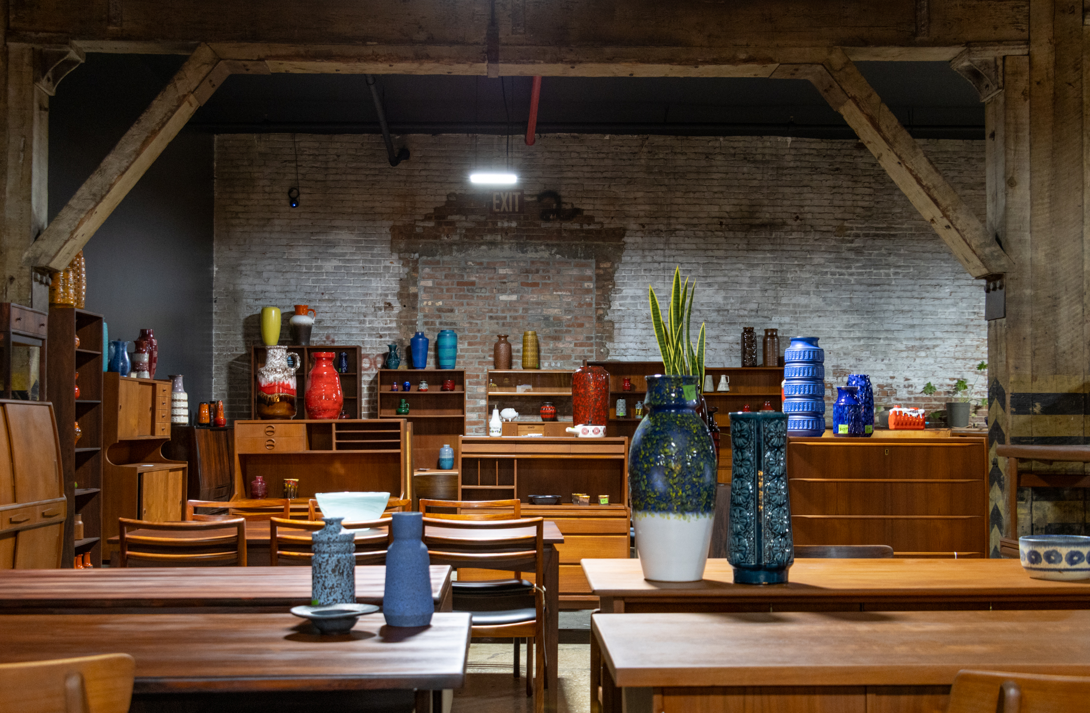 funiture in a warehouse space