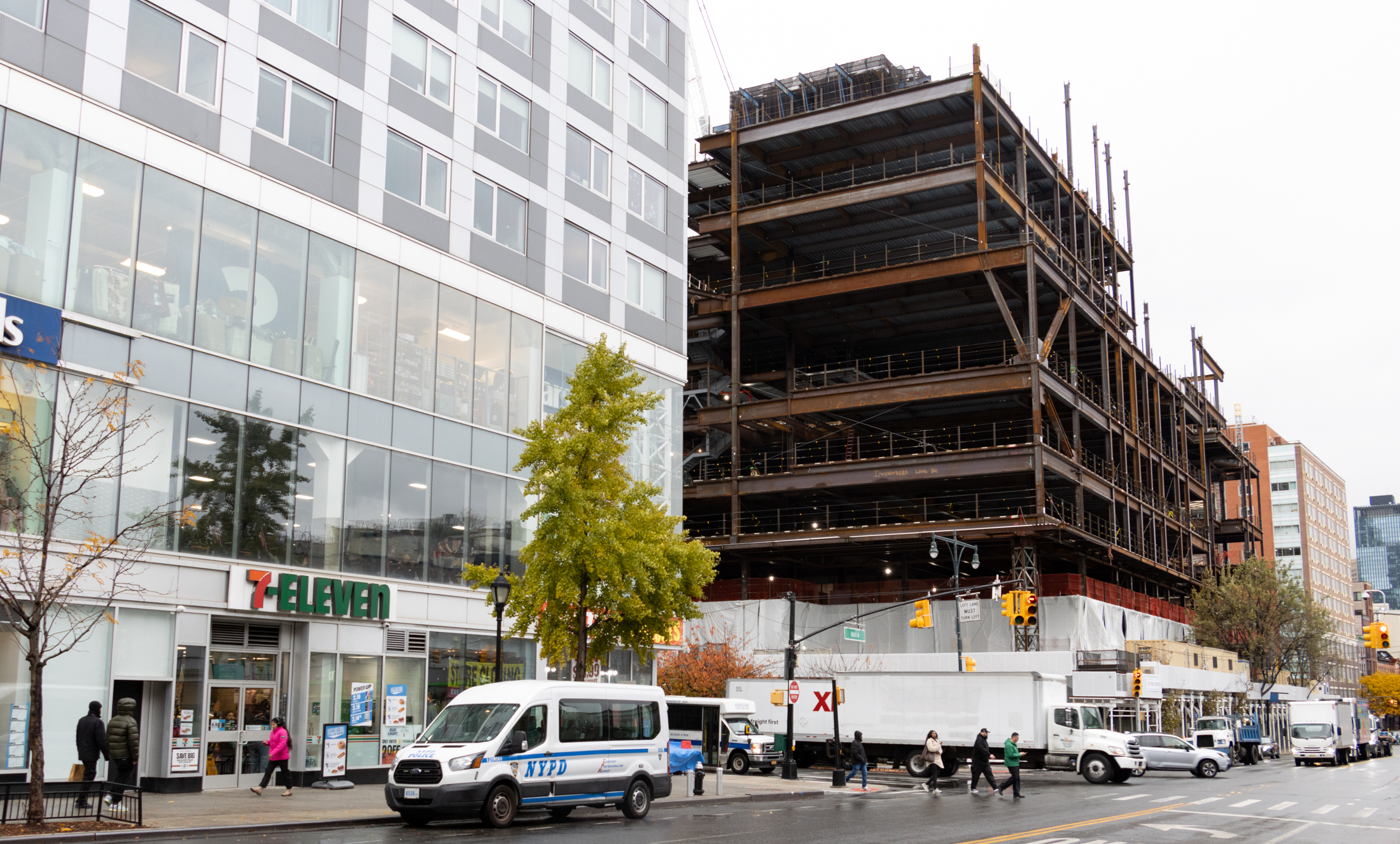 steel frame of a building under construction