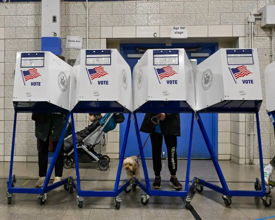 Voters cast their ballot at P.S. 321 in Park Slope.